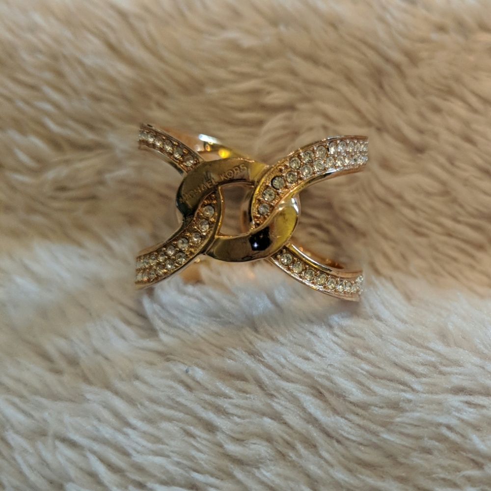 Michael Kors Criss Cross Rose Gold Ring
